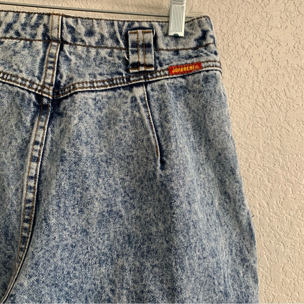 Vtg Jordache Jeans Womens 8 Acid Wash Bare Back Pleated High Rise Tapered Baggy - Picture 11 of 16